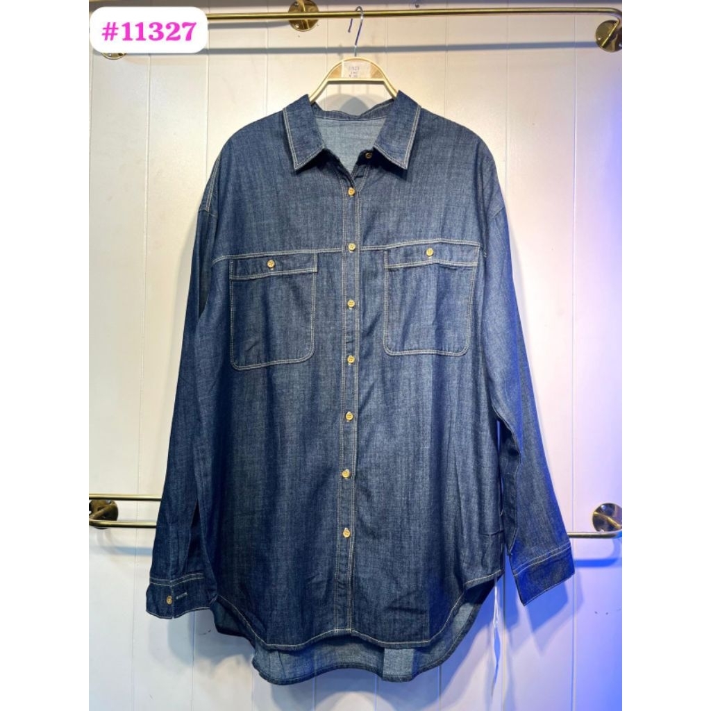 kemeja denim oversize