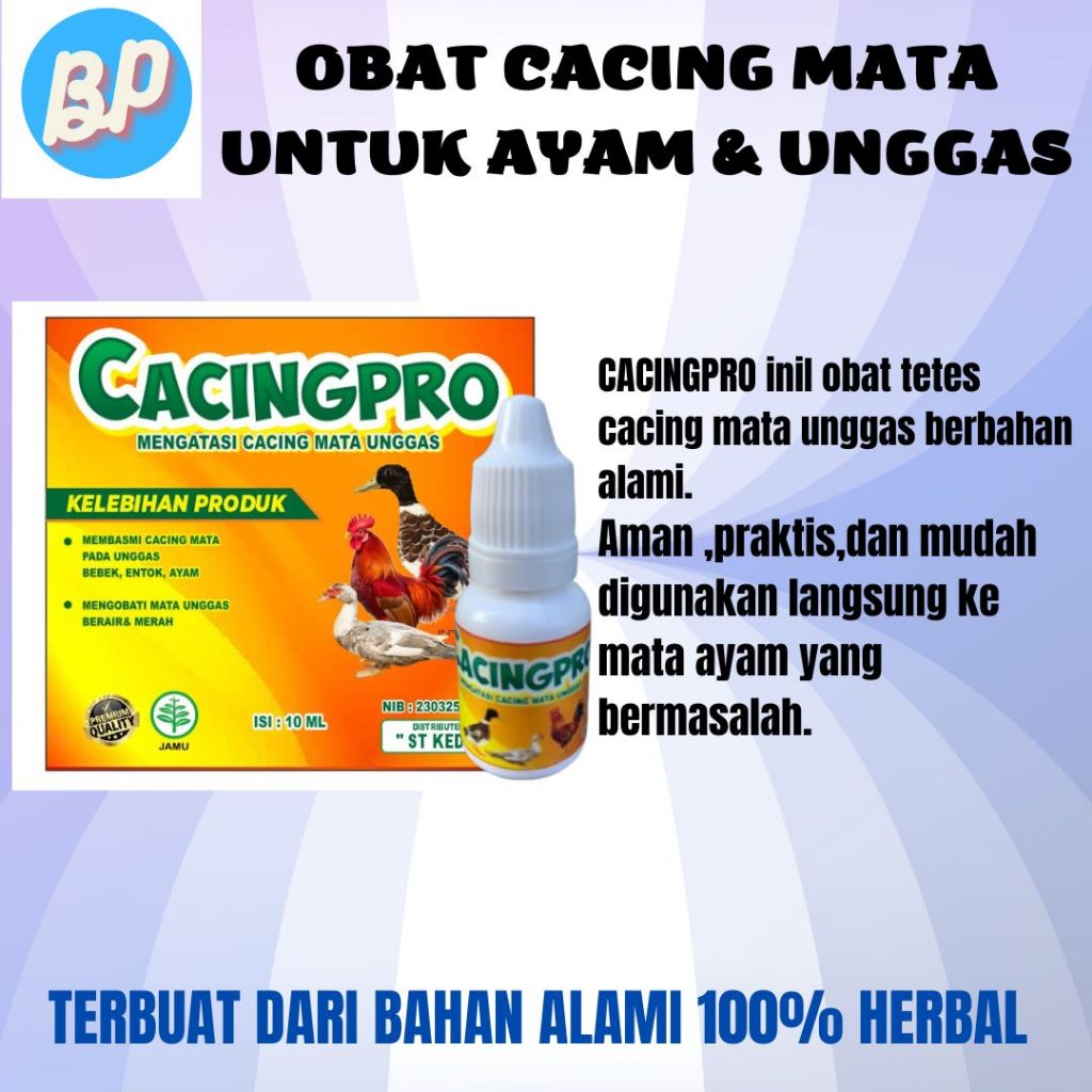 CACING PRO  OBAT TETES CACING MATA MEMBASMI CACING MATA PADA AYAM DAN UNGGAS