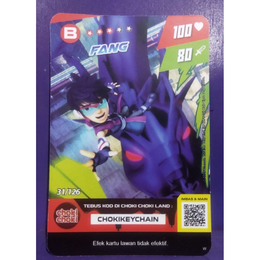 card Boboiboy/kartu Boboiboy galaxy Monsta cokichoki nonfoil (1pcs)