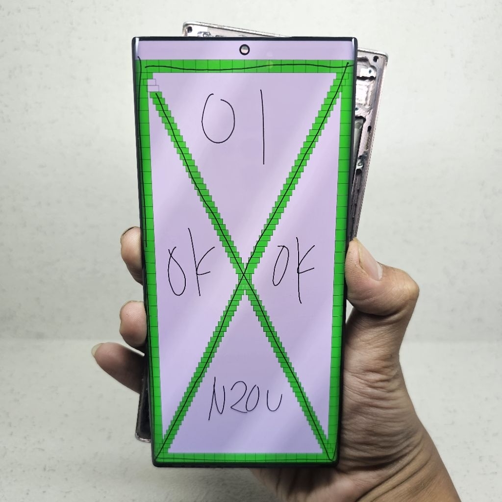 LCD Samsung Note 20 Ultra SM N985 Original Copotan Sein minus