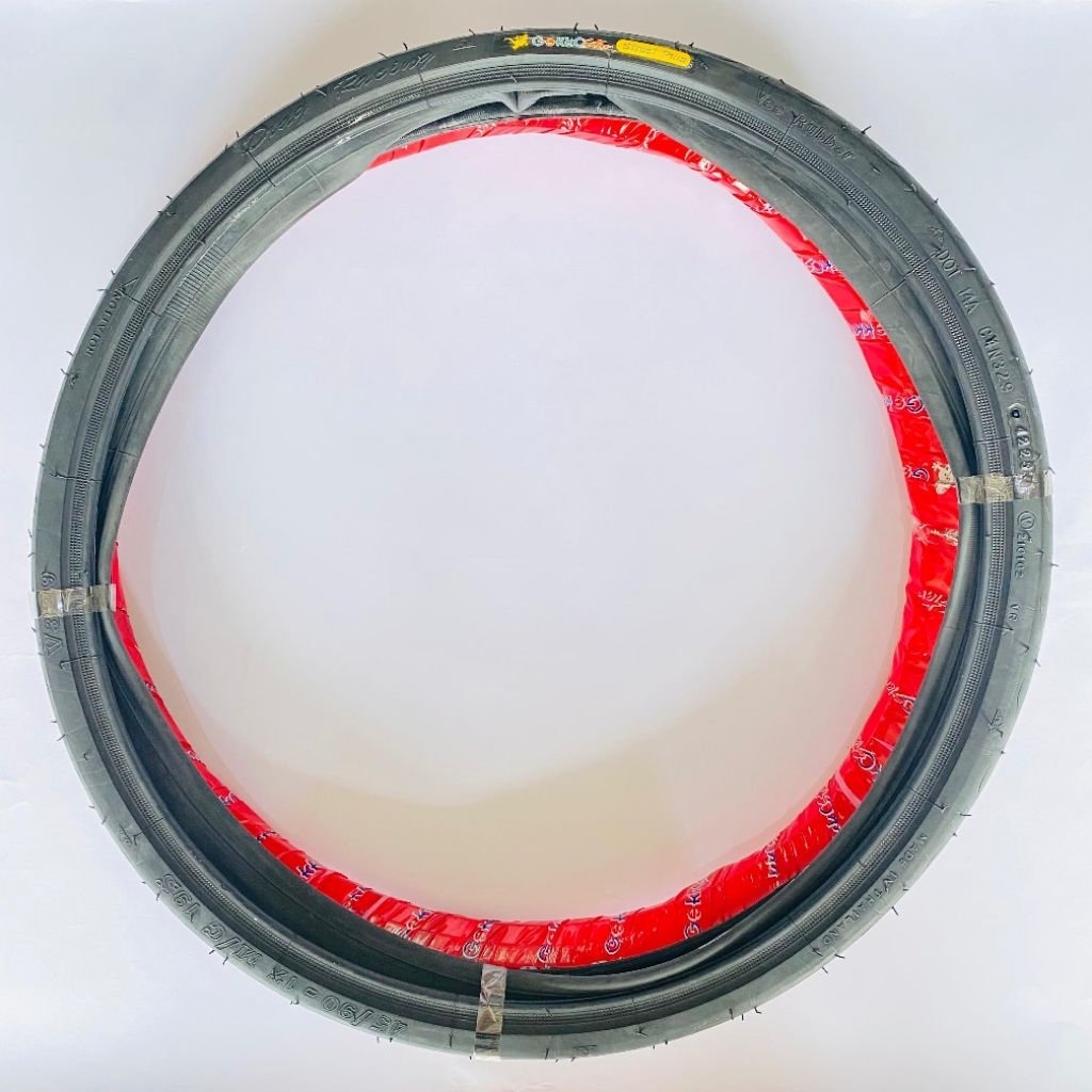 BAN VEE RUBBER GEKKO 45/90 LENGKAP BAN DALAM