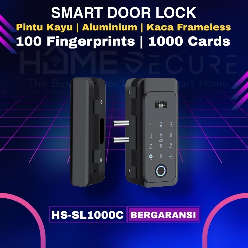 Smart Door Lock Fingerprint Card Untuk Pintu Kayu Kunci Pintu Digital Access Door Lock