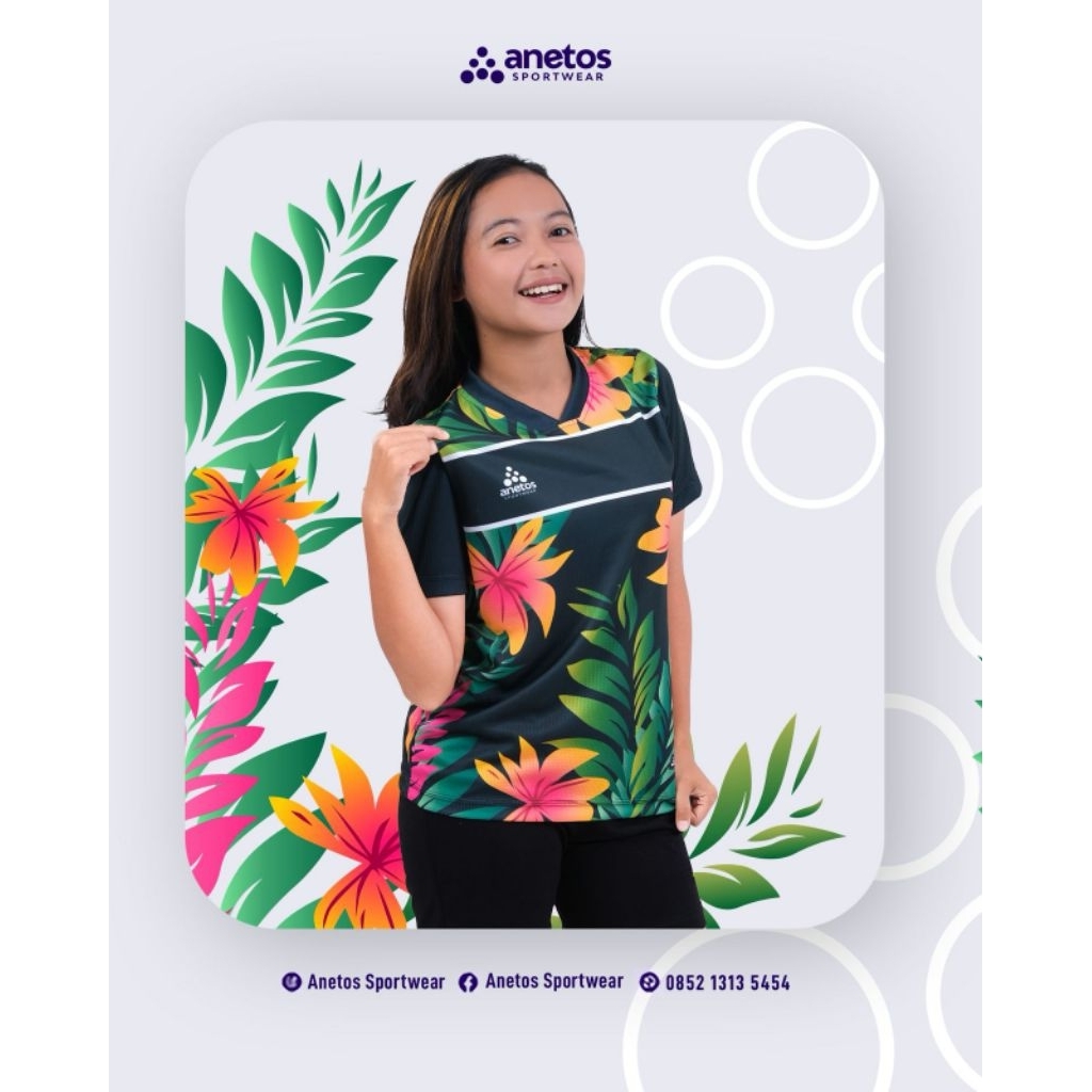 Jersey Sepak Bola / Futsal Anetos - Floral Series