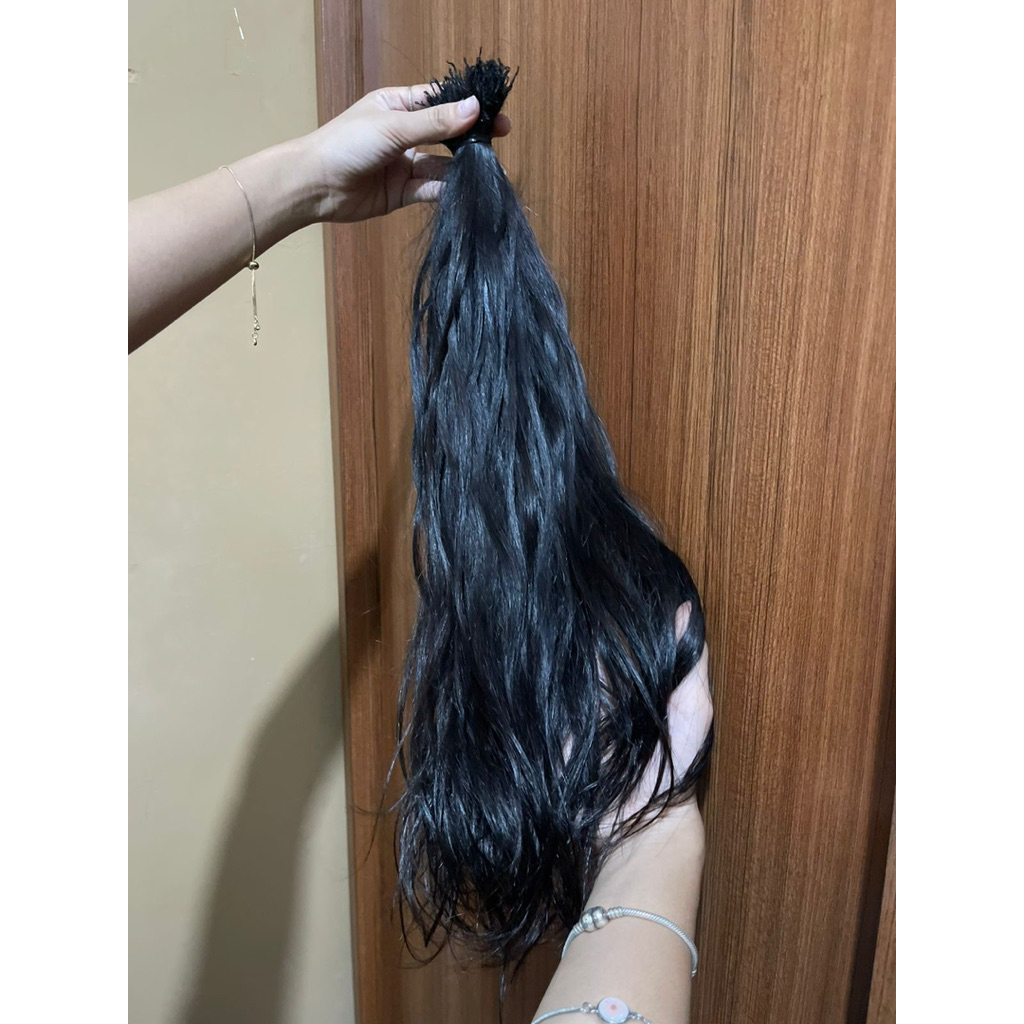 PRELOVED HAIR EXTENSION MELIA/RAMBUT PASANG DIPAKAI SEKALI