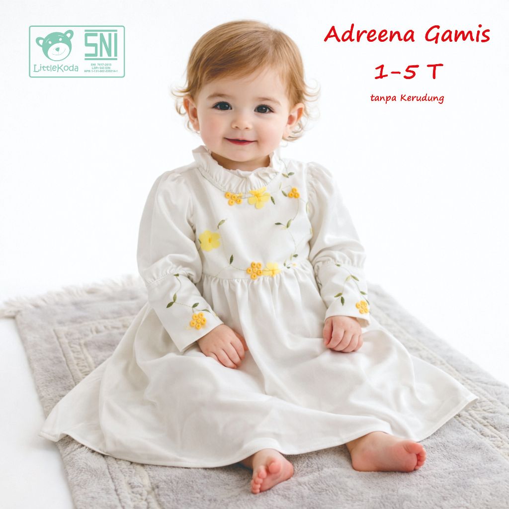 Little Koda Adreena Gamis Anak Perempuan 1-5 Tahun SNI