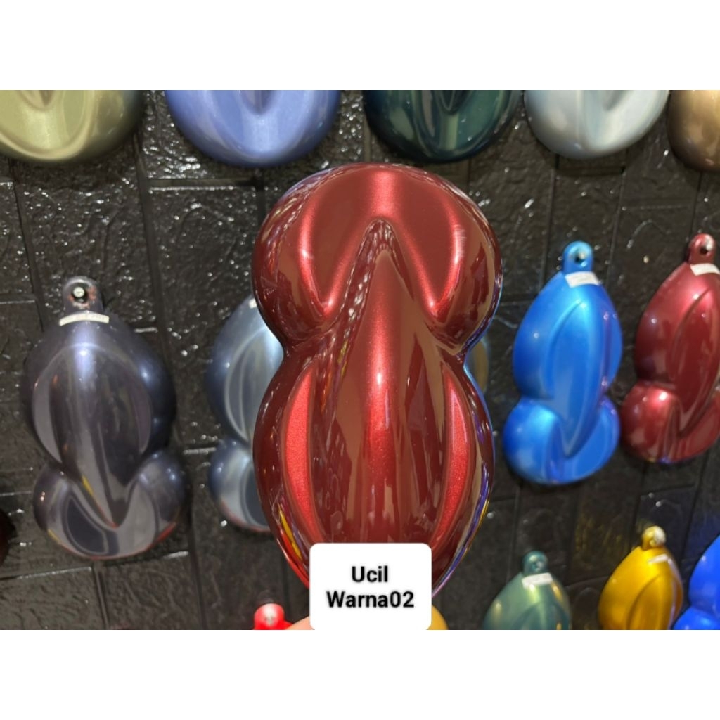 cat merah maron metalik bahan pu Polyuretane