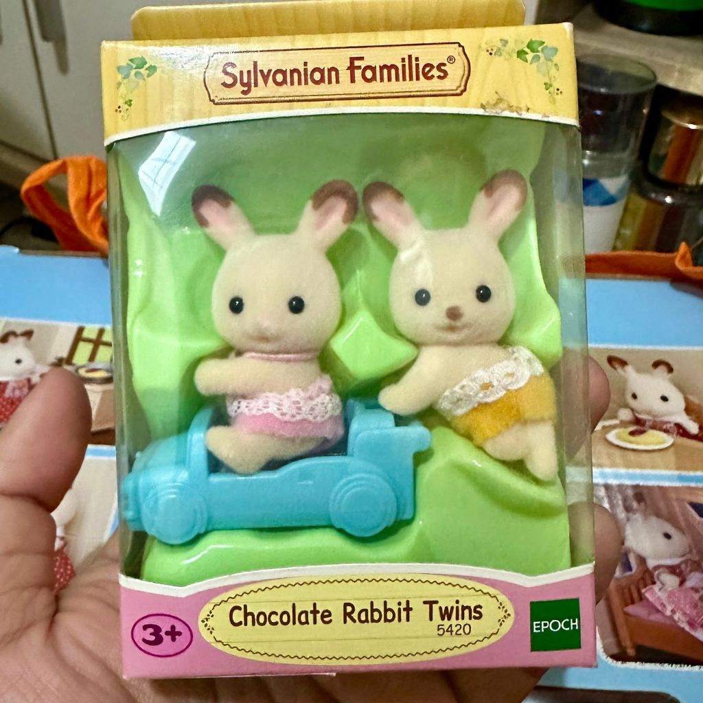 sylvanian families chocolate rabbit twins