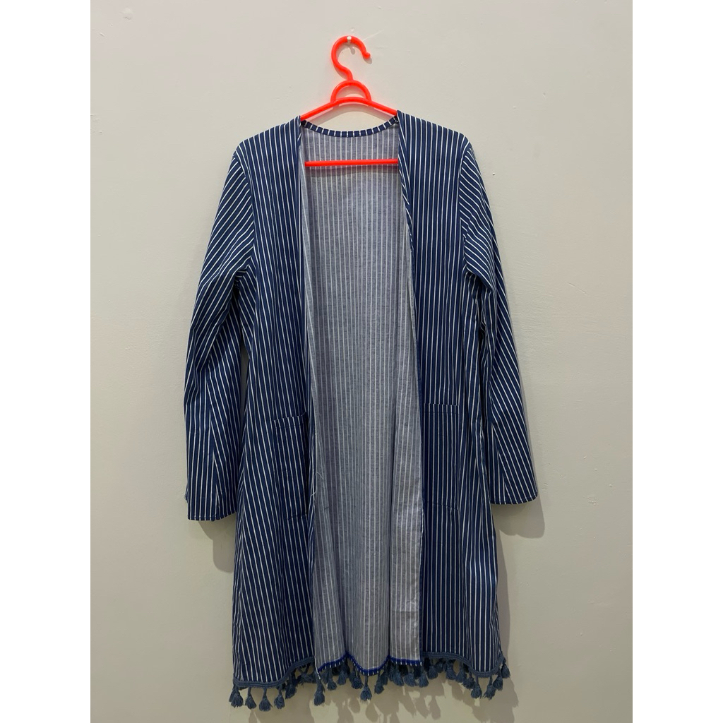 pl blazer salur biru