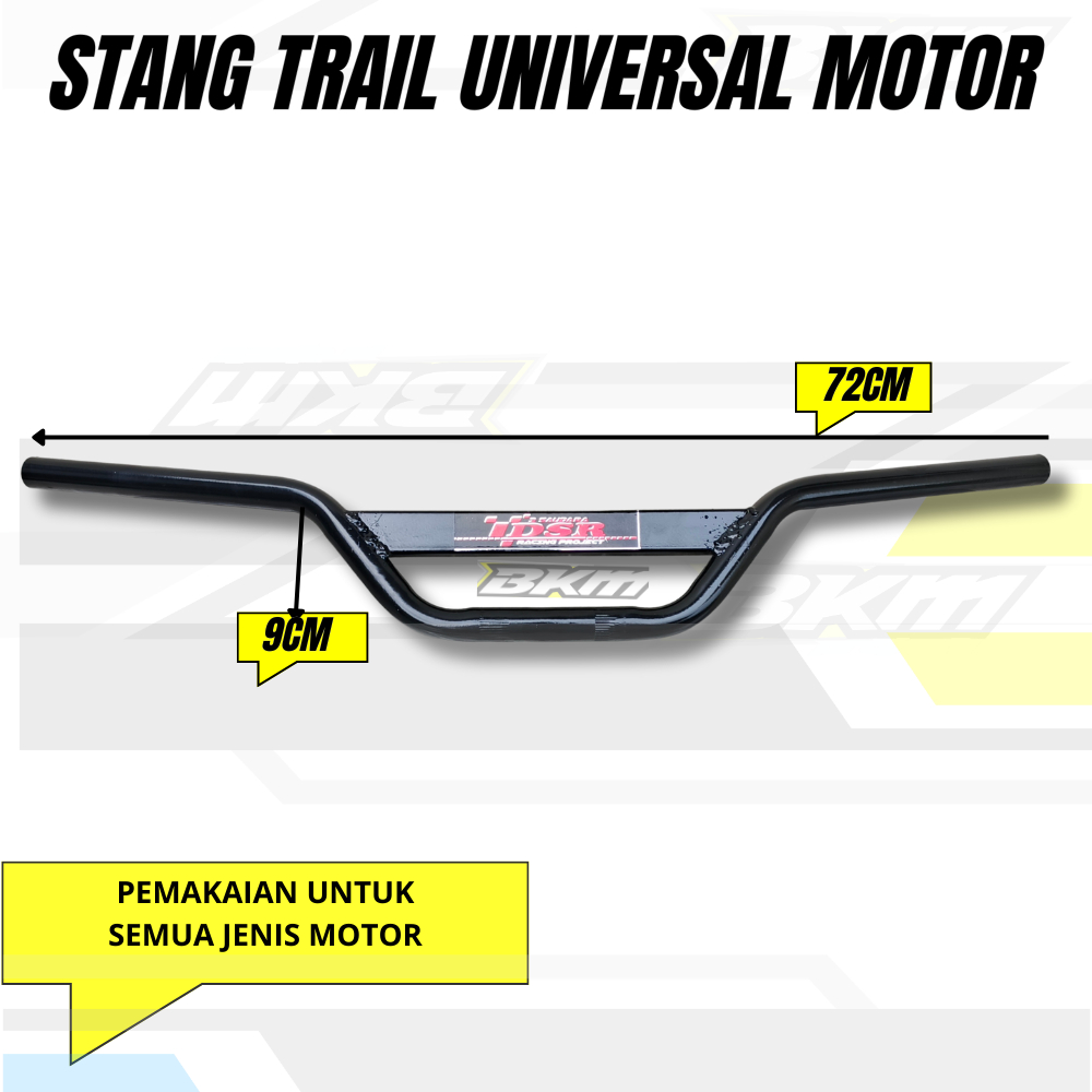 Stang Trail Universal Tebal 2mm PnP KLX CRF Vixion Tiger Win - Stir Motor Panjang 72cm Tinggi 9cm Ca
