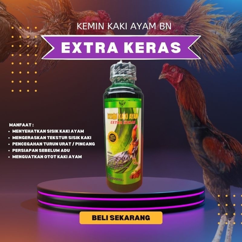 Vitamin Ayam Bangkok Getah Gambir Super KEMIN Kaki Keras anti urat