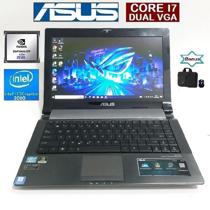 LAPTOP 8CPU ASUS INTEL CORE I7 DUAL VGA NVDIA GEFORCE RAM 16GB SSD 512GB