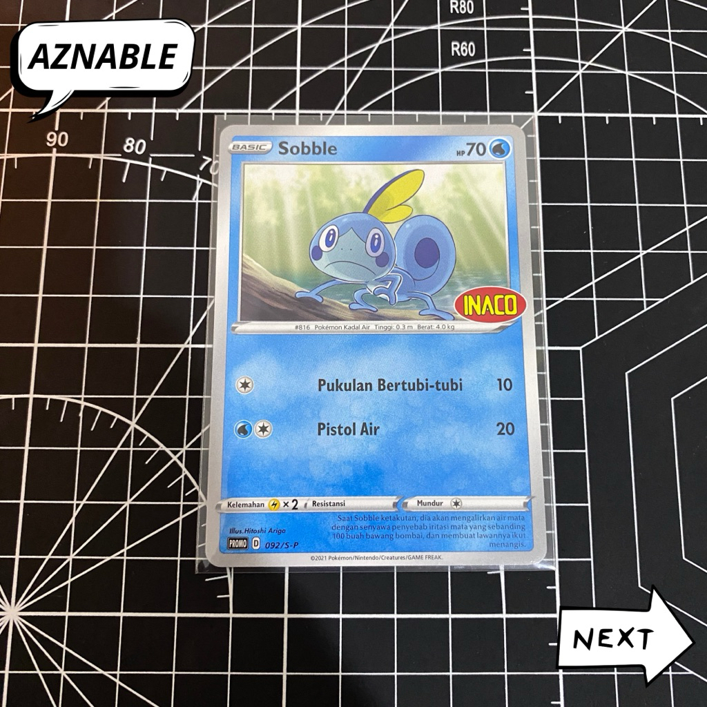 Kartu Promo Pokemon Inaco | Sobble | Pokemon x Inaco