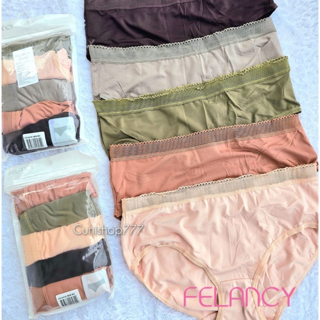 PANTY FELANCY 1 PACK ISI 5 MIDI SIZE M L CELANA DALAM WANITA POLOS CD 010101