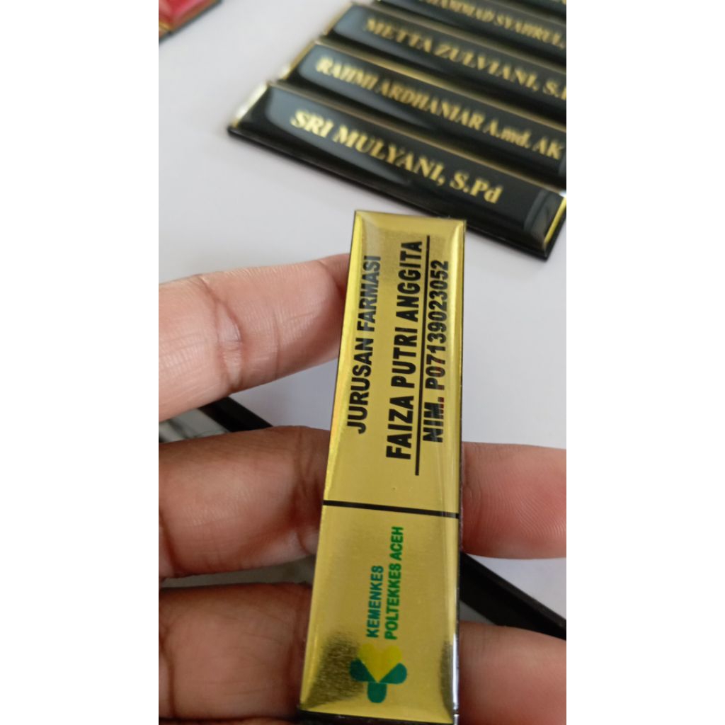 BEDNAMA, NAME TAG, NAMA DADA, PIN, PIN DADA, NAMA DADA