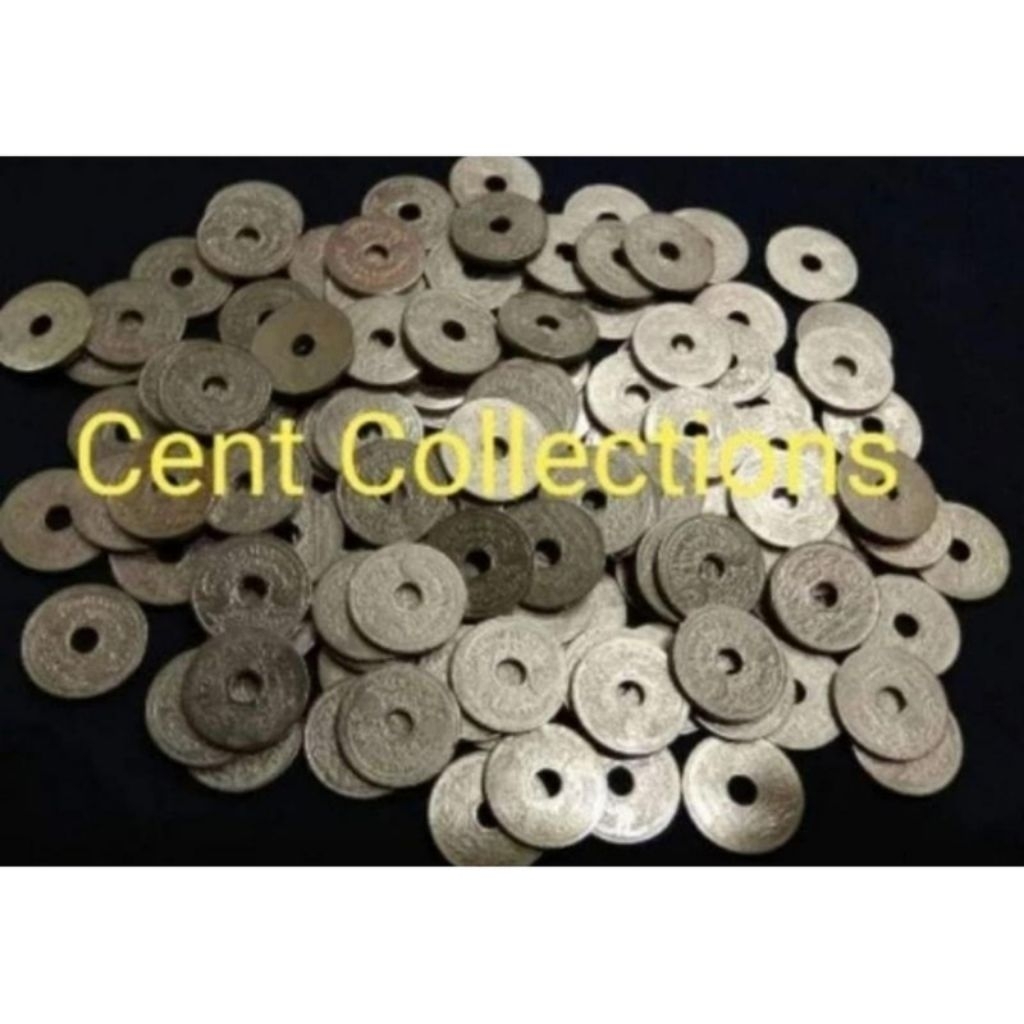 Uang Kuno 5 Cent Nederland Indie Bolong