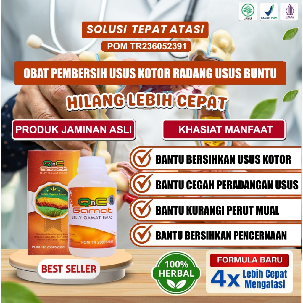 Obat Usus Buntu, Radang Usus Buntu, Obat Usus Buntu Tanpa Operasi | Herbal Qnc Jelly Gamat 300ml