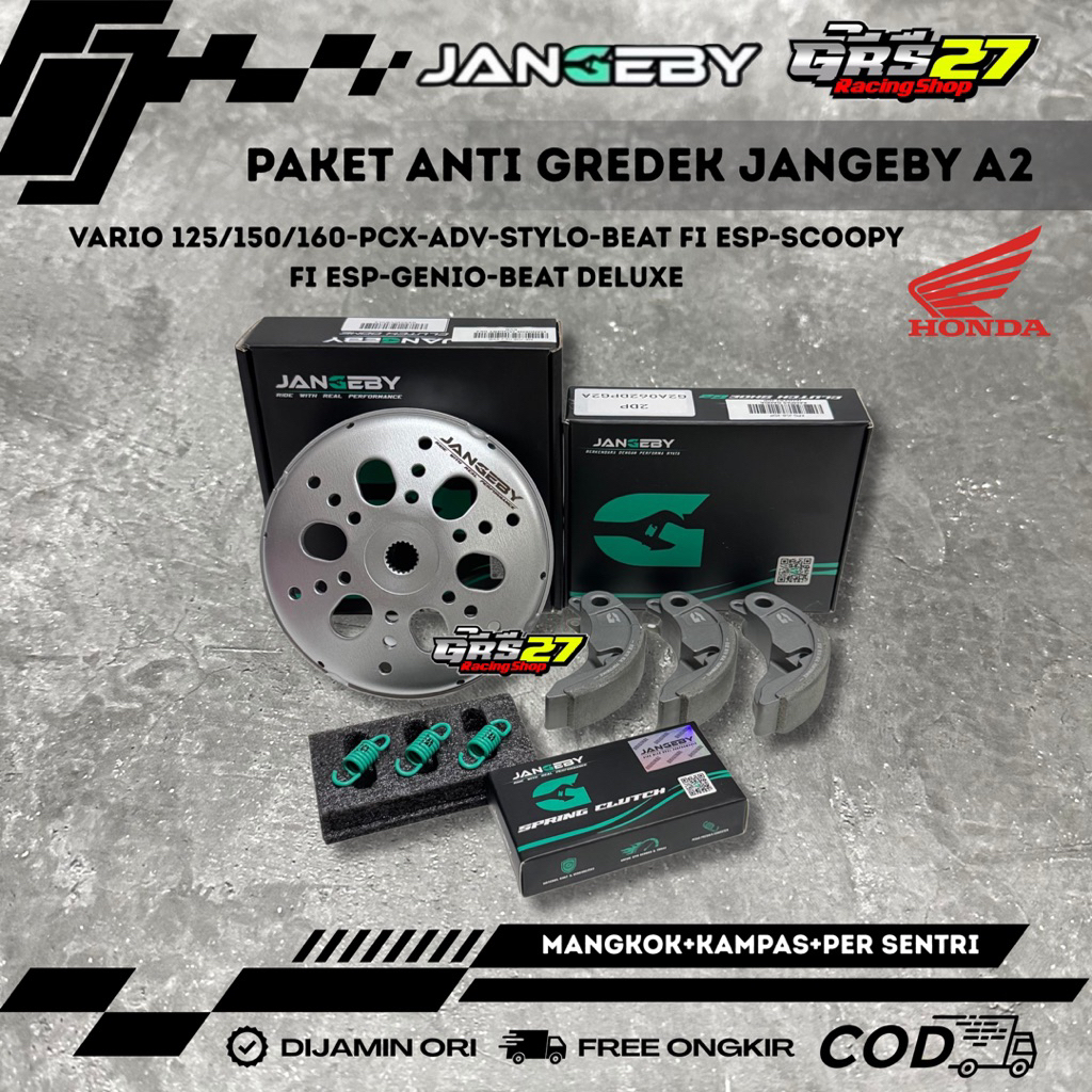 PAKET ANTI GREDEK JANGEBY A2 MANGKOK SET KAMPAS GANDA DAN PER SENTRI JANGEBY VARIO 125-150 PCX ADV B
