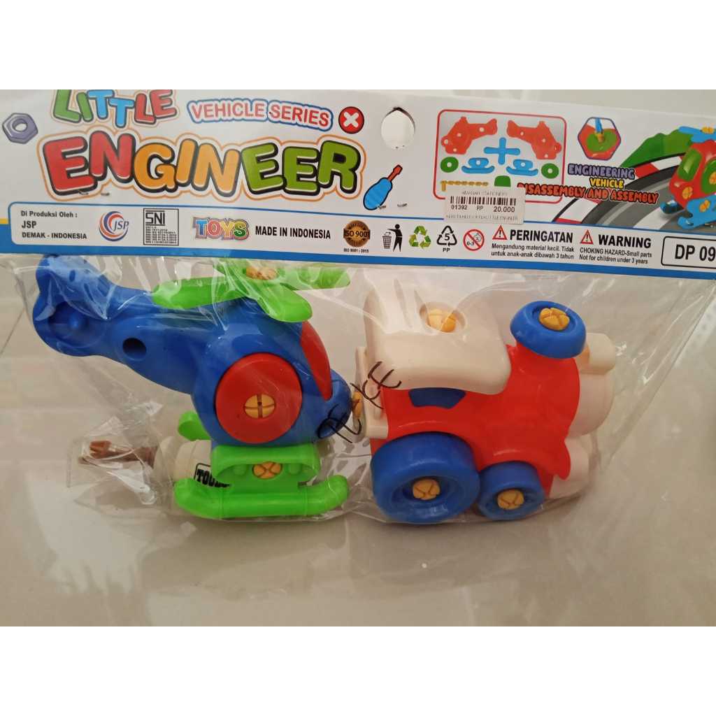 MAINAN DIY HELIKOPTER DAN KERETA BONGKAR PASANG