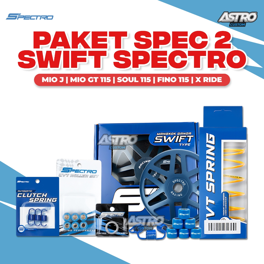 Spectro Paket Spec 2 Swift Mio J Fino Xride Soul GT Mio GT 115 Mangkok Ganda Roller Per CVT Sentri
