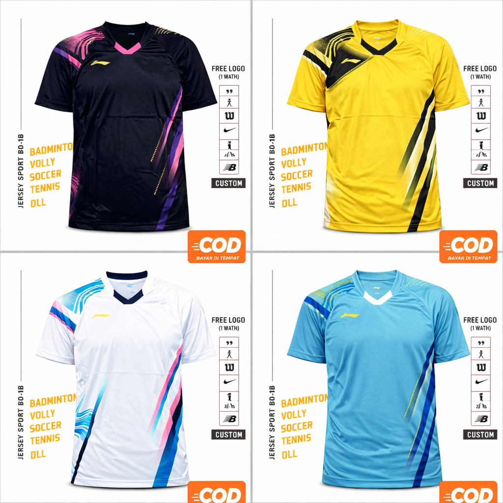 Baju Badminton L276 / Baju Badminton dewasa / atasan Badminton