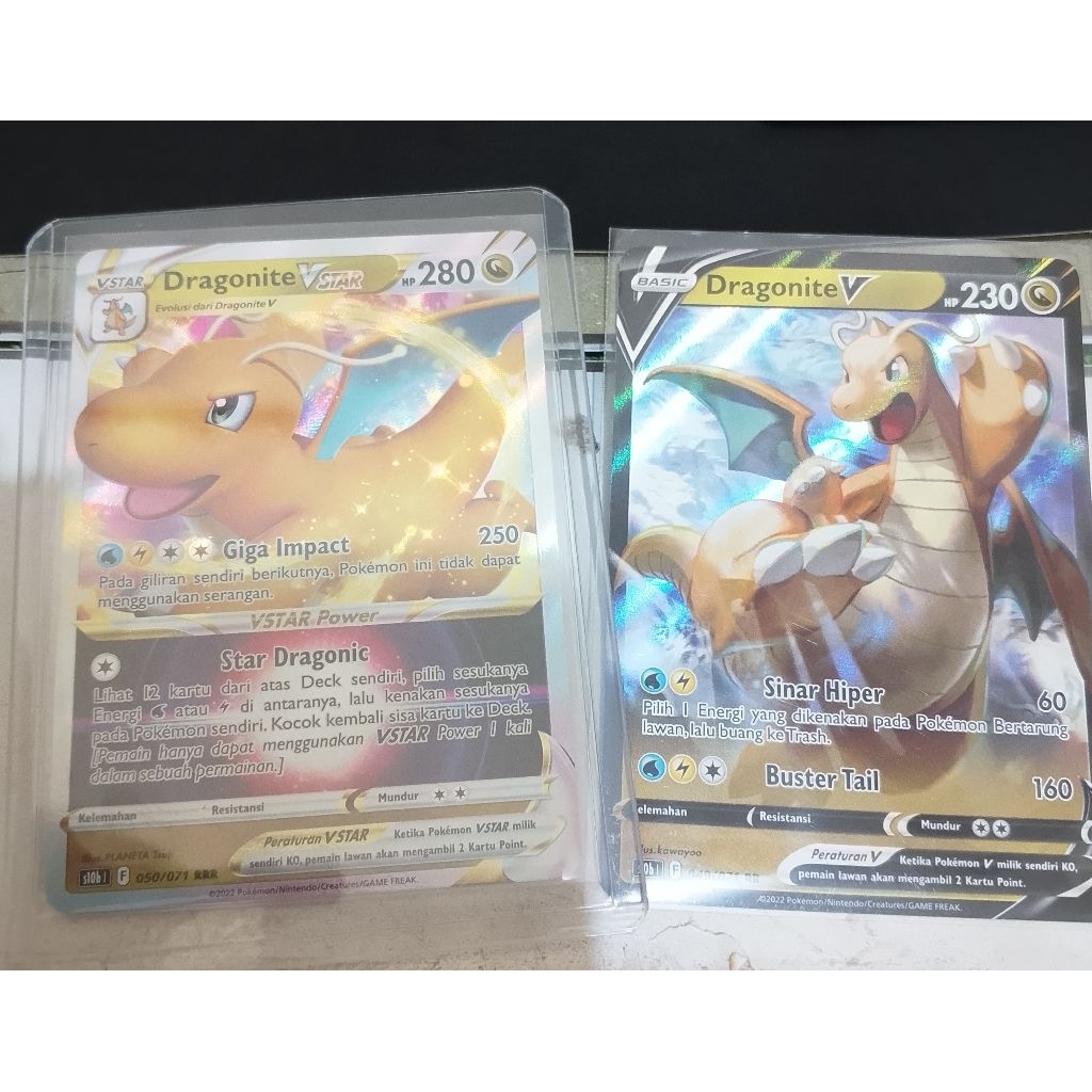 Pokemon TCG Dragonite V RR dan Dragonite VSTAR RRR ind