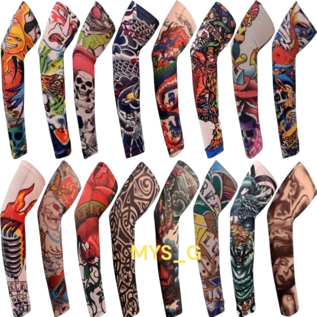 MANSET LENGAN MOTIF TATO ISI 3PASANG, MANSET PRIA DAN WANITA, MANSET TATO