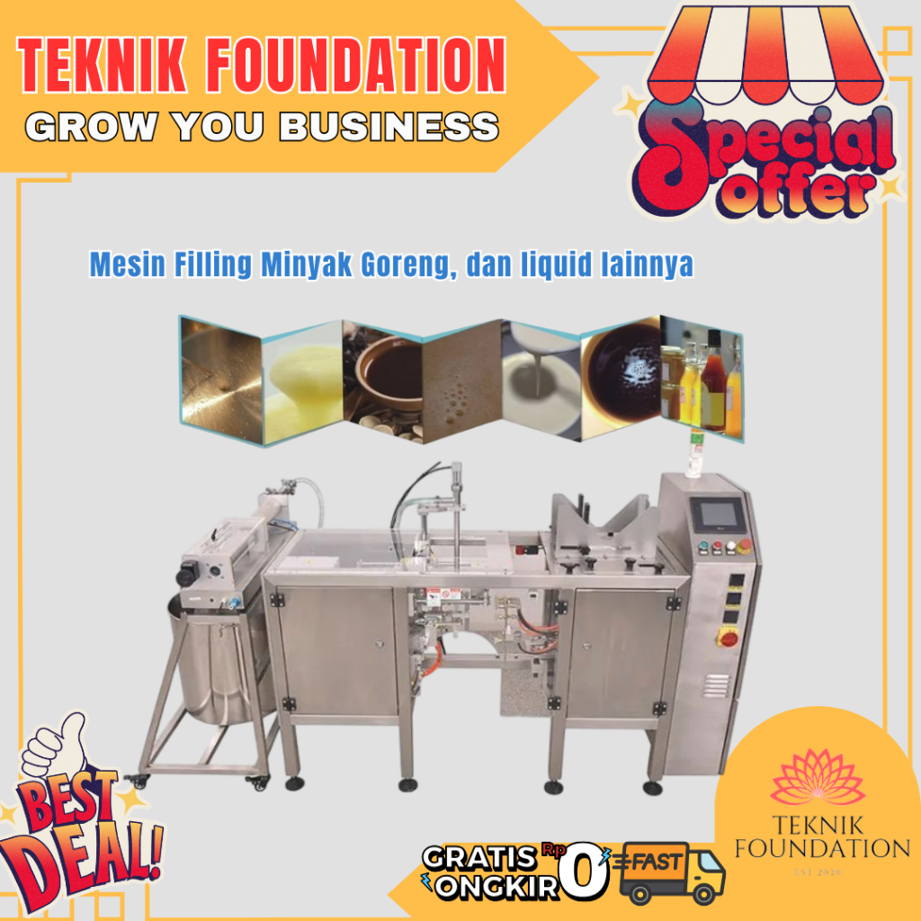 Mesin Filling Liquid Standing Pouch Kemasan Minyak Goreng-Booking Fee