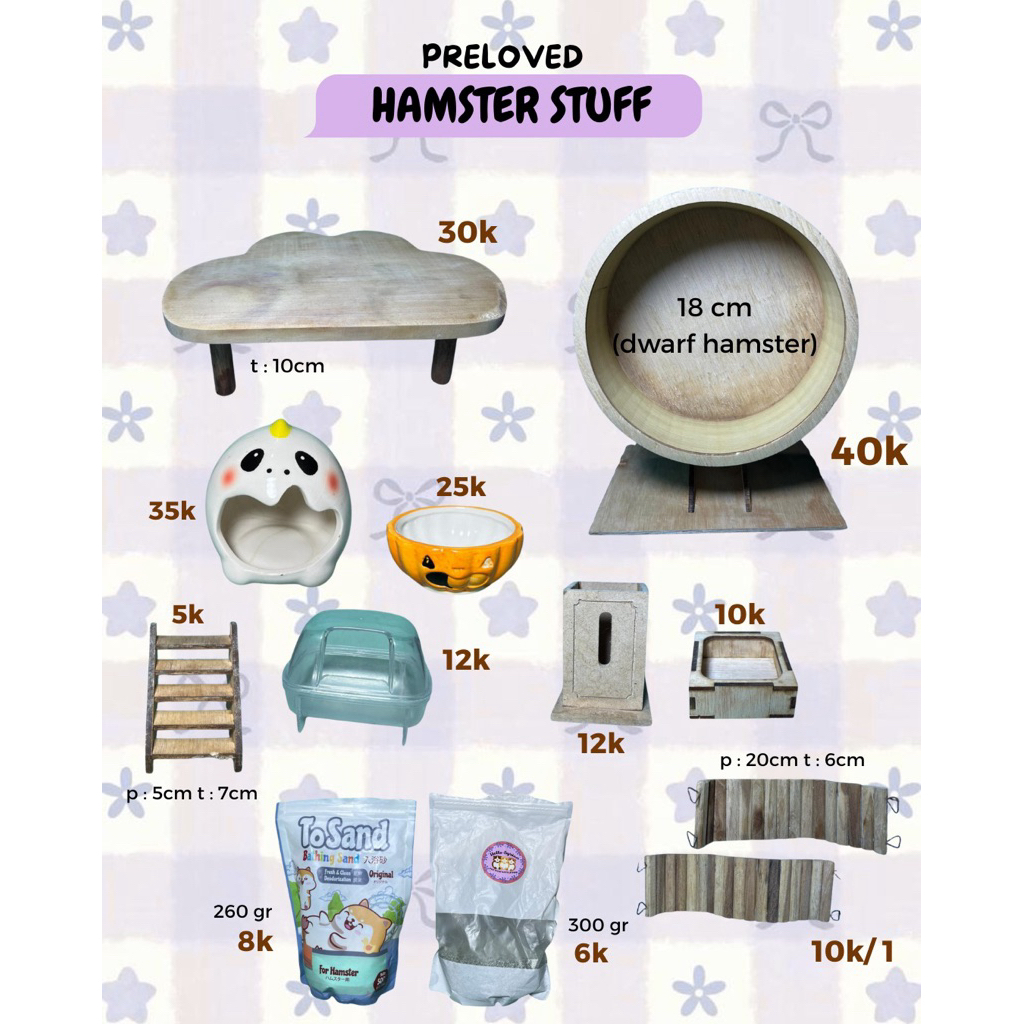 PRELOVED HAMSTER STUFF