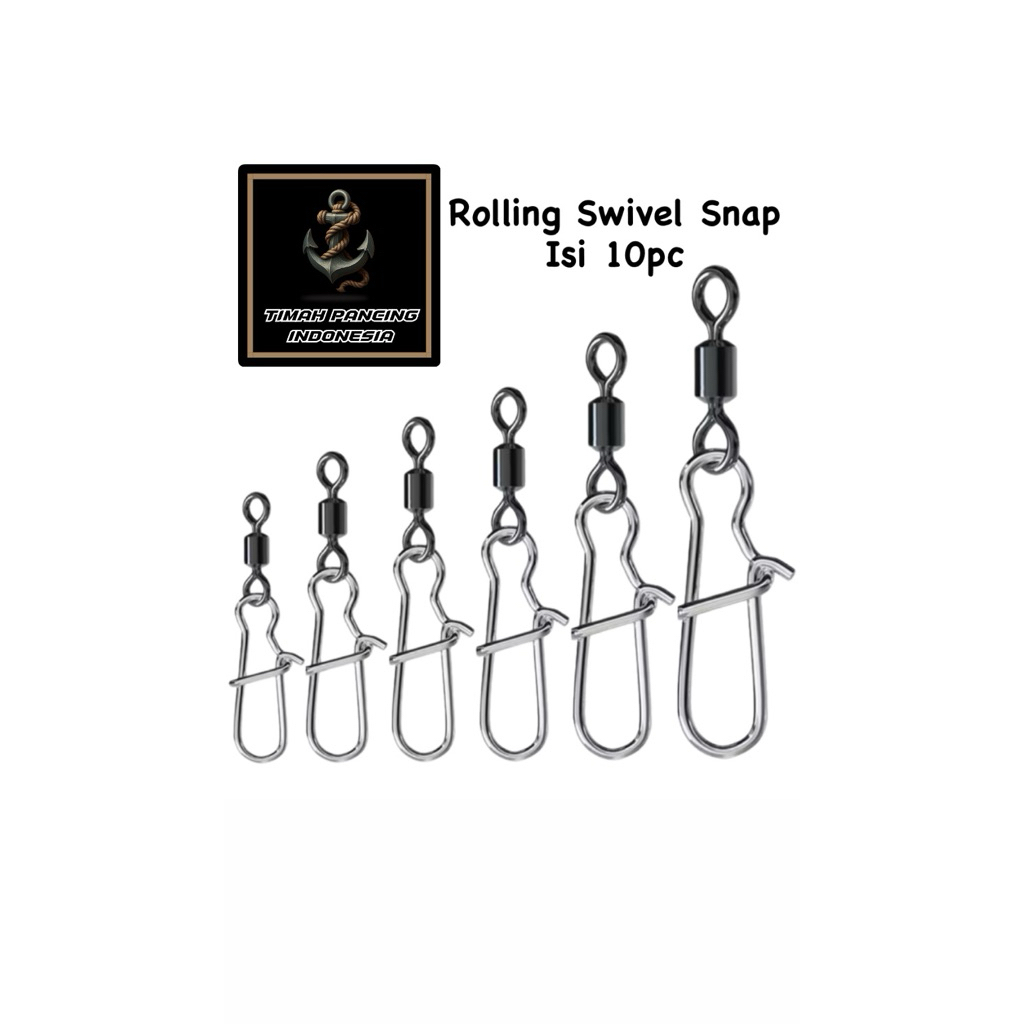 Swivel Barrel Snap Anti-Lilit Stainless – Kuat & Praktis untuk Segala Teknik Mancing Alat Laut