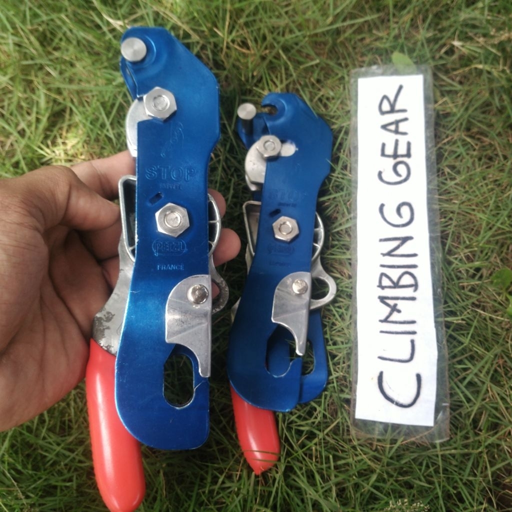 PETZL AUTOSTOP DESCENDER CAVING ROPE ACCESS CLIMBING STOP GATE STAINLESS SECOND BEKAS PAKAI Bukan Si
