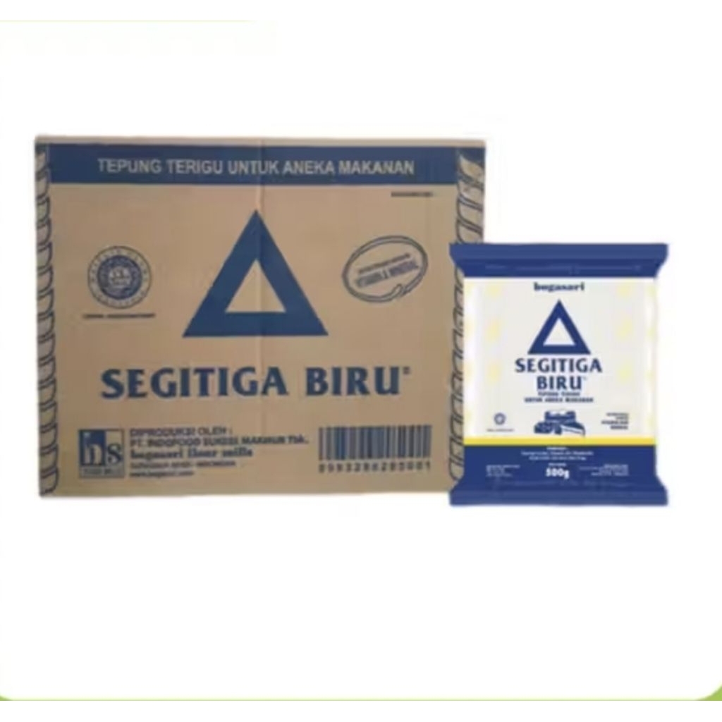 1DUS TEPUNG TERIGU SEGITIGA BIRU 20X500GR