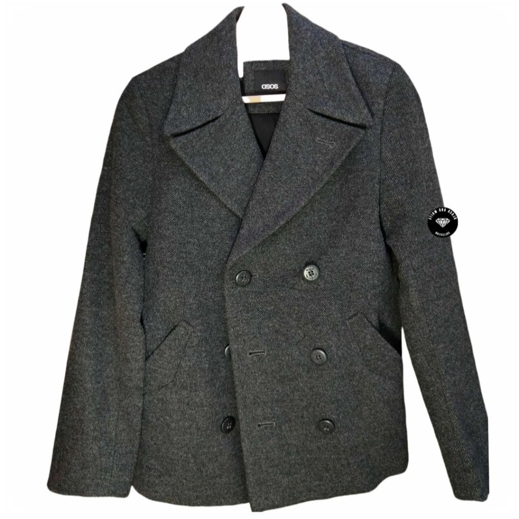 ASOS Women's Double Breasted Wool Coat/Coat wanita