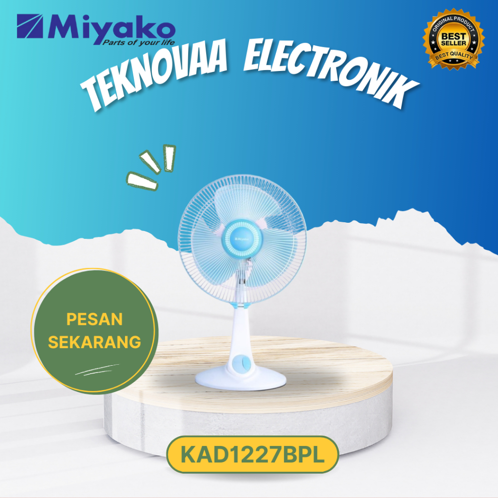 MIYAKO KIPAS ANGIN KAD 1227B PL/KAD1227BPL/KAD1227B PL/KAD-1227B PL/ORIGINAL MIYAKO/GARANSI RESMI