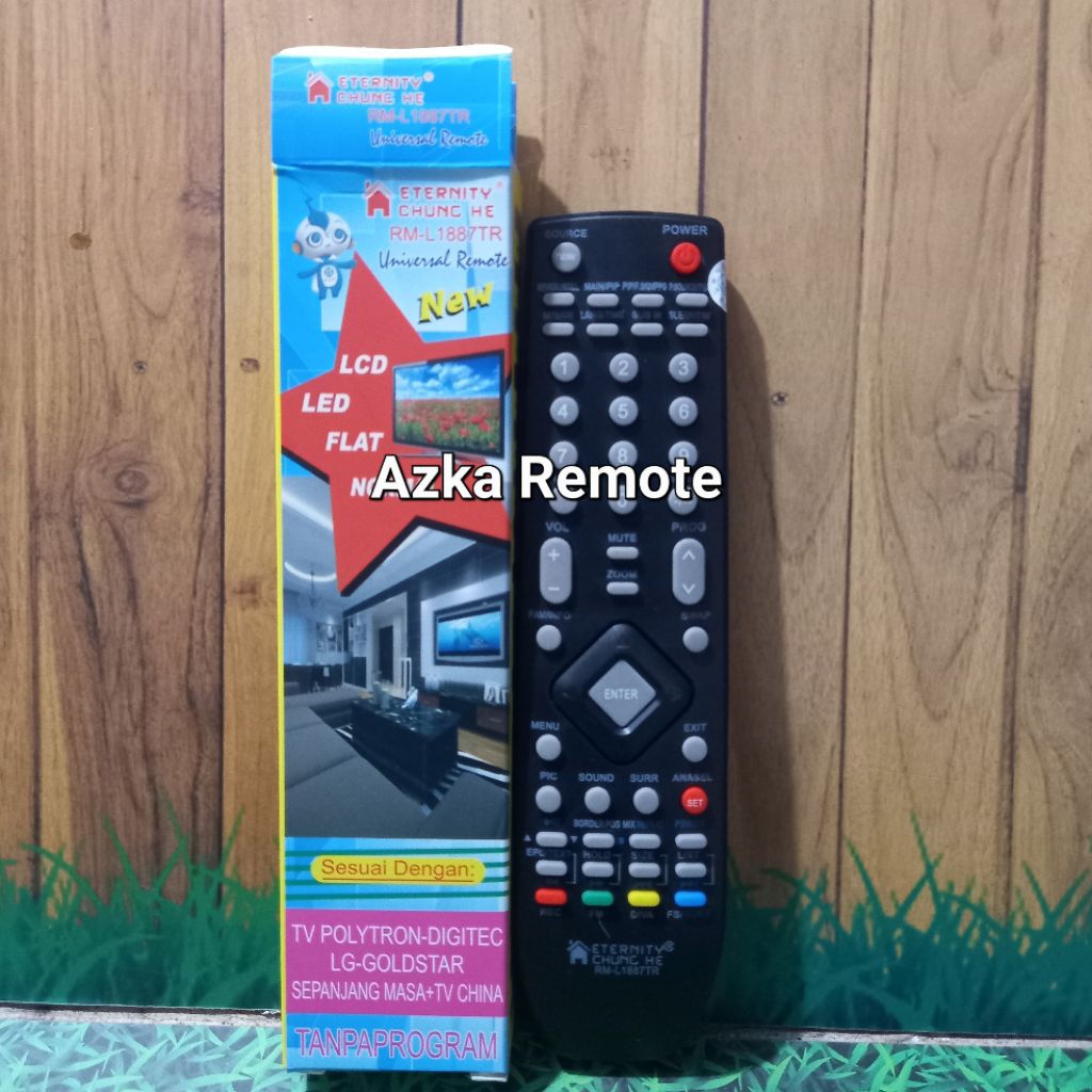 REMOTE REMOT TV TABUNG LCD POLYTRON DIGITEC L1887 ORIGINAL TR