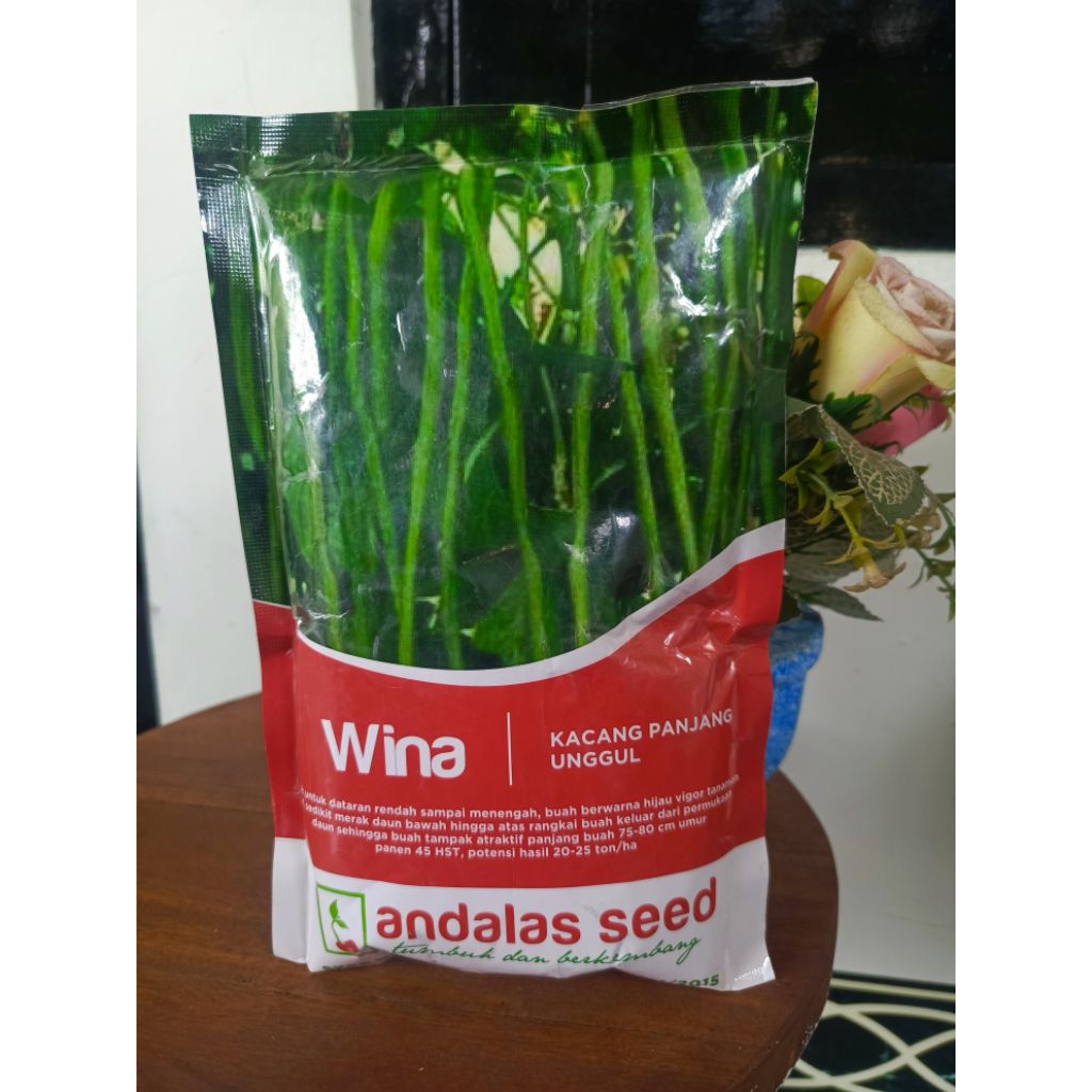 Benih kacang panjang biji merah putih 500gram