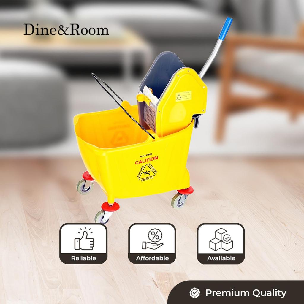 Mop Bucket / Down-press Single Bucket Mop Wringer - 32 ltr