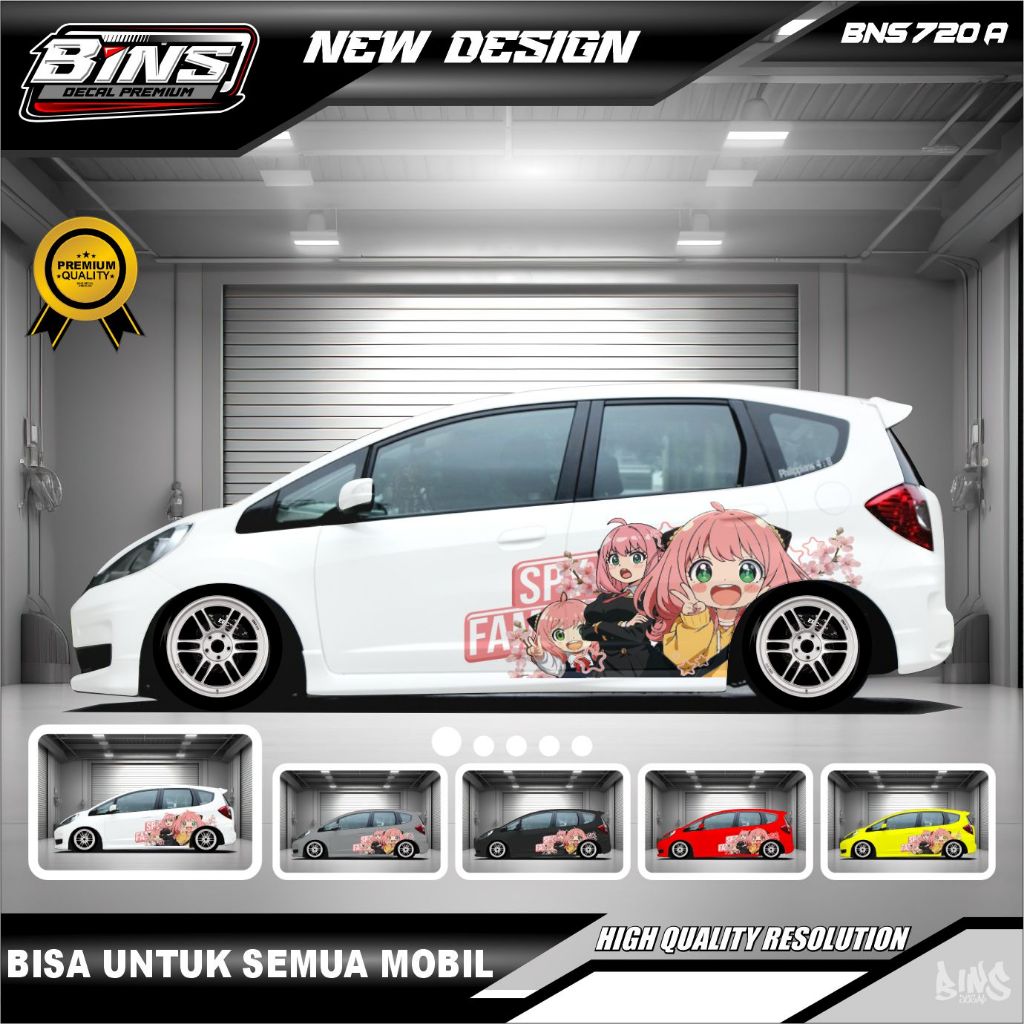 BNS720-STIKER DECAL MOBIL VIRAL GAMBAR ANIME ANYA LUCU ANAK CEWEK UKURAN UNIVERSAL-SEMUA MOBIL