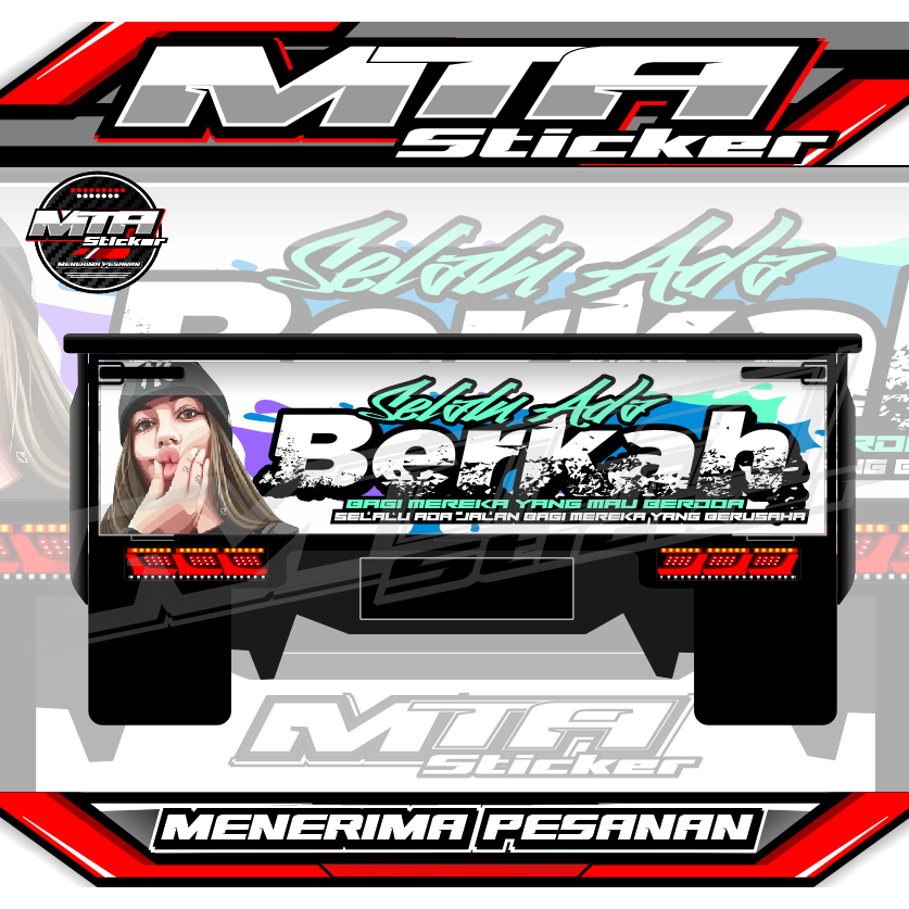 Stiker Pintu Belakang Pick Up L300/Stiker Decal/Stiker Variasi L300 - Stiker Bisa Custome