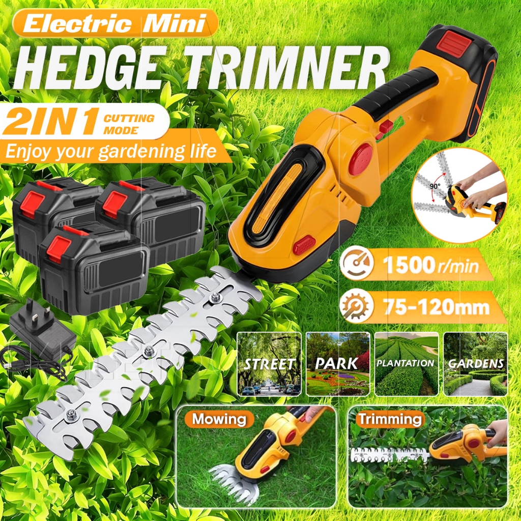 Multifungsi Alat Potong Rumput Elektrik Mesin Pemotong Rumput Listrik Pemangkas Rumput 2in1 Hedge Tr