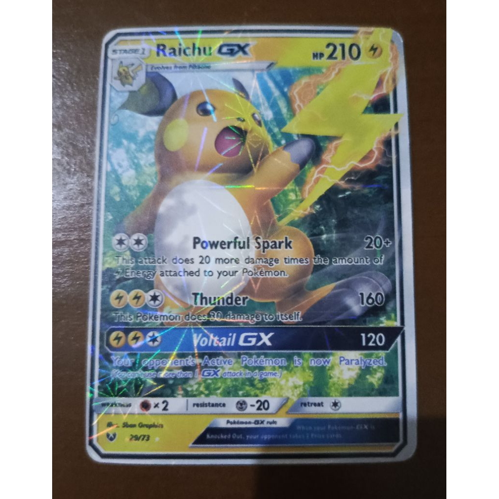 kartu pokemon langka raichu gx