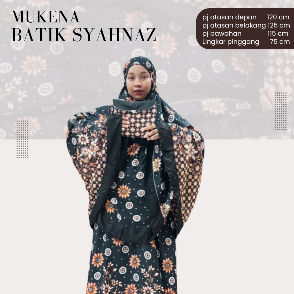 Mukena Jumbo Rayon Bali Motif Batik Syahnaz
