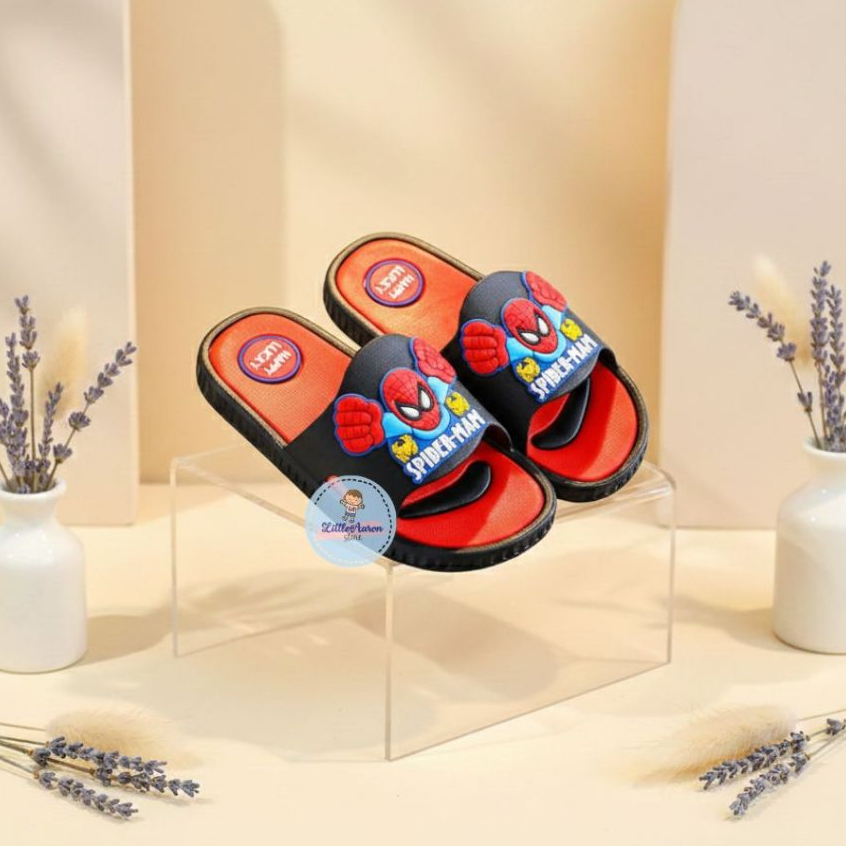 CUCI GUDANG SALE 2.2 RAMADHAN LittleAaron SANDAL BOMB HERO 802+2 Sandal Anak Selop Karet sandal anak