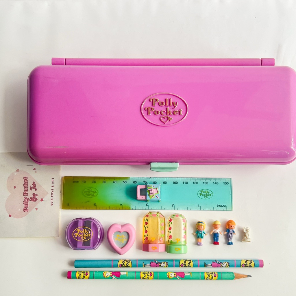 Polly Pocket Vintage Rare Pencil Case 1990 Bluebird