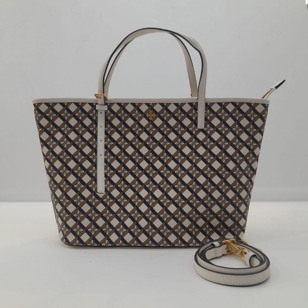Tory Burch Geo Logo Mini ZIp Tote Bag