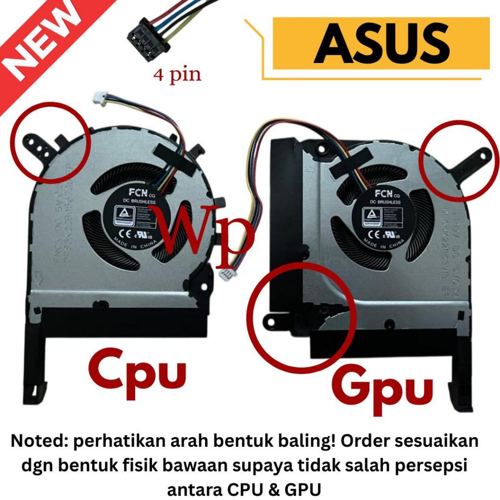 Cooling Fan Laptop Kipas Asus TUF Gaming A15 Fa506 FA506ICB FA506IHR A17 FA706IC FA706