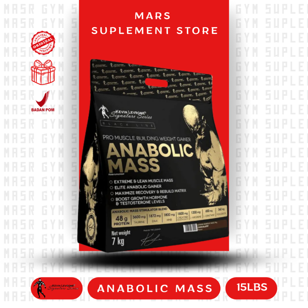 Kevin Levrone Anabolic Mass 7KG / 15LBS Gainer Halal, BPOM