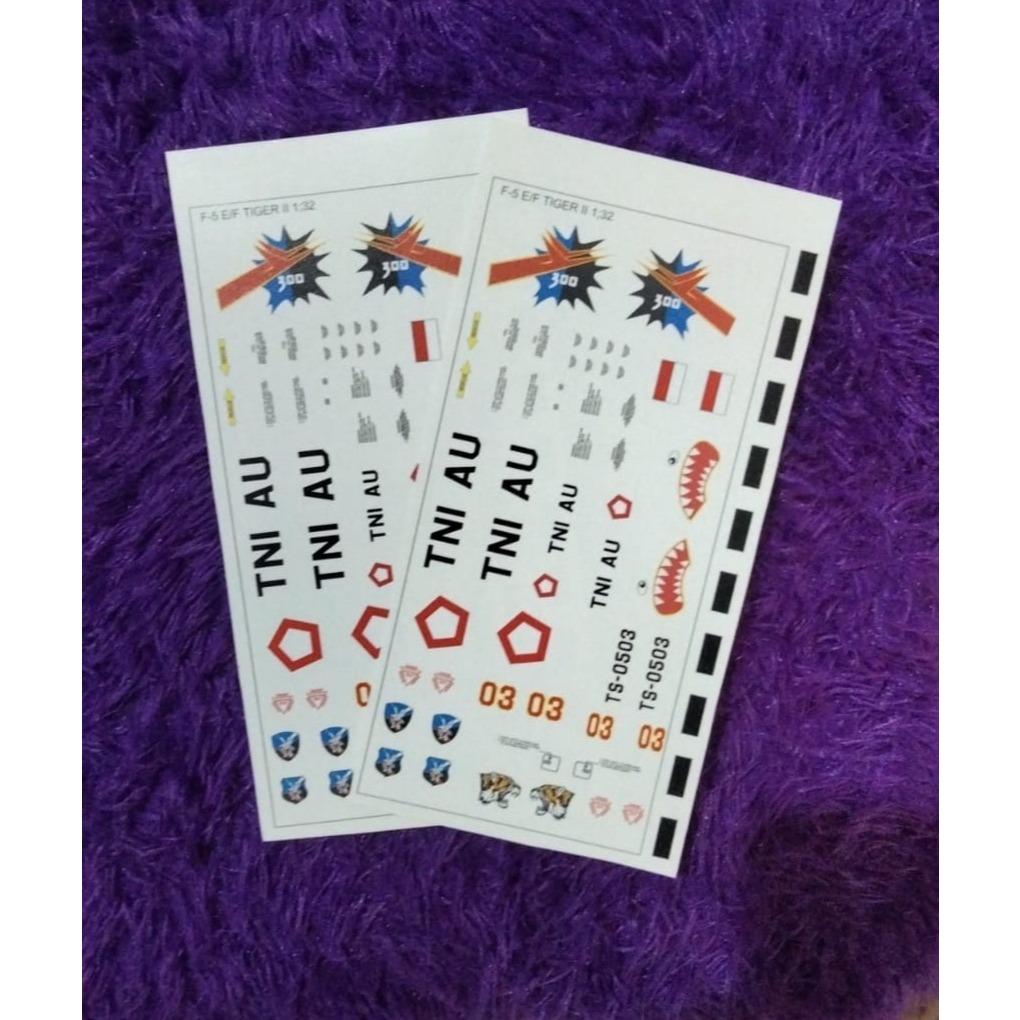 water slide decal F-5 E Tiger II TNI-AU scala 1;32