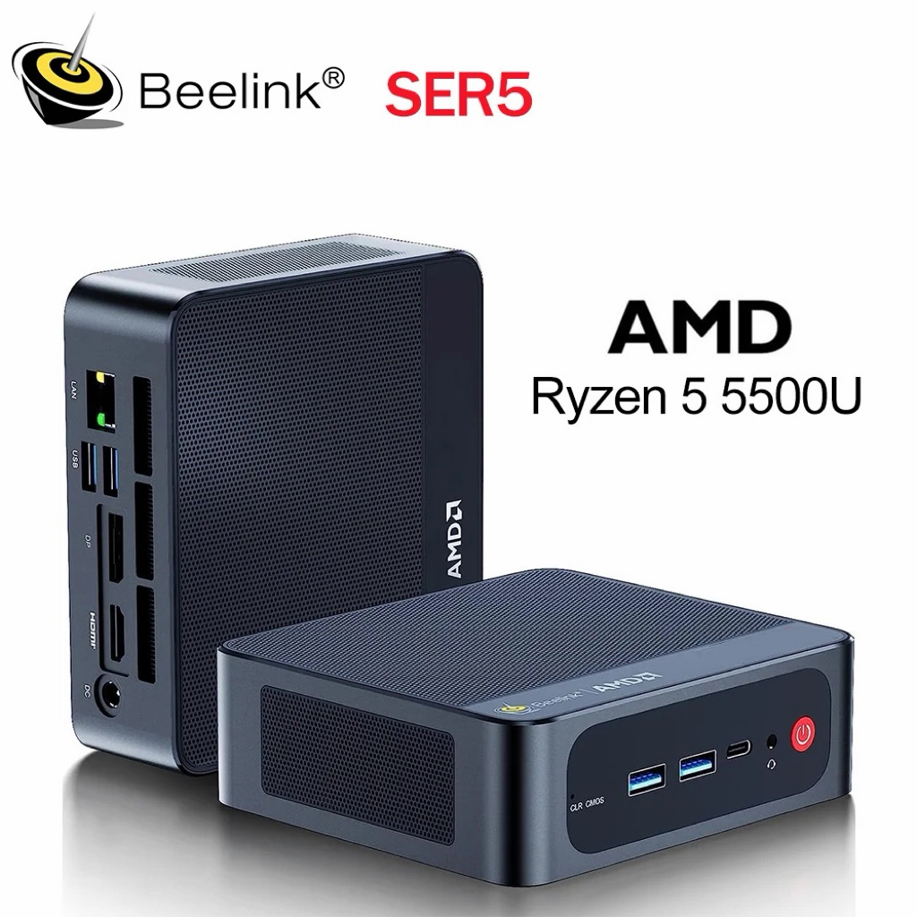Mini PC Beelink SER5 Ryzen5 5500U 32/500GB HDMI DP LAN Windows 11 Pro