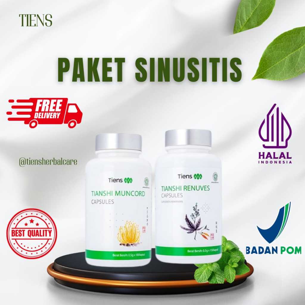Tiens Paket SINUSITIS Tiens | Obat SINUSITIS | Muncord | Renuves | Tianshi original