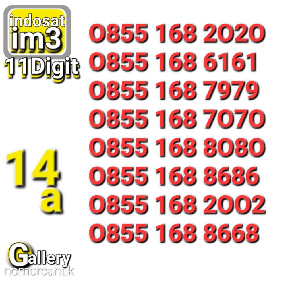 NOMOR IM3 11DIGIT 6789 IM3 11DIGIT 3333x